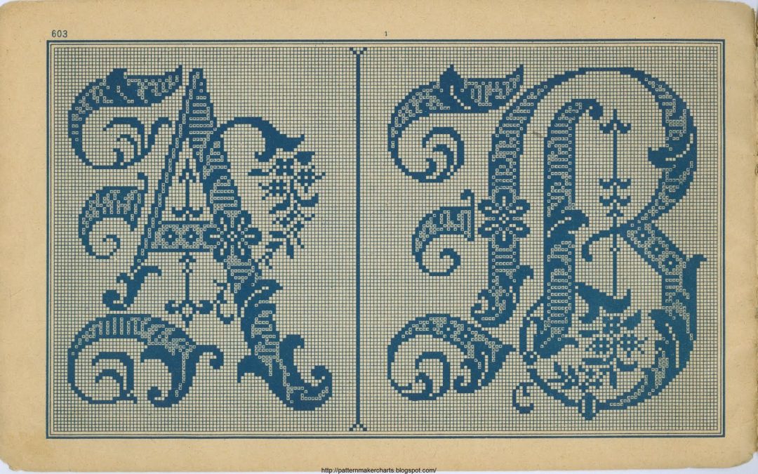 Vintage Lettering for Cross Stitch