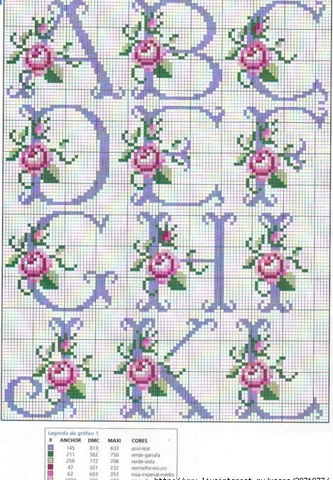 Rose Lettering Cross Stitch