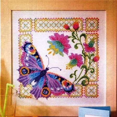 Butterfly Peacock Cross Stitch