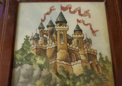 Cross Stitch Castle on a Box by Lady Kathleen